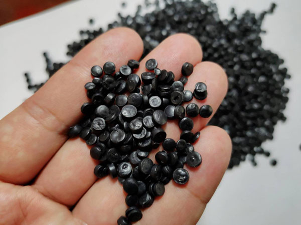 绍兴黑色HDPE再生管道颗粒料